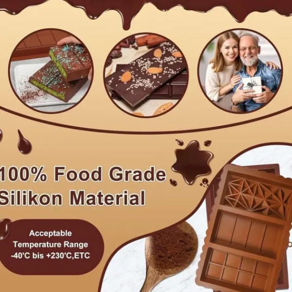 Chokoladeform Dubai 3-i-1, silikone, BPA-fri