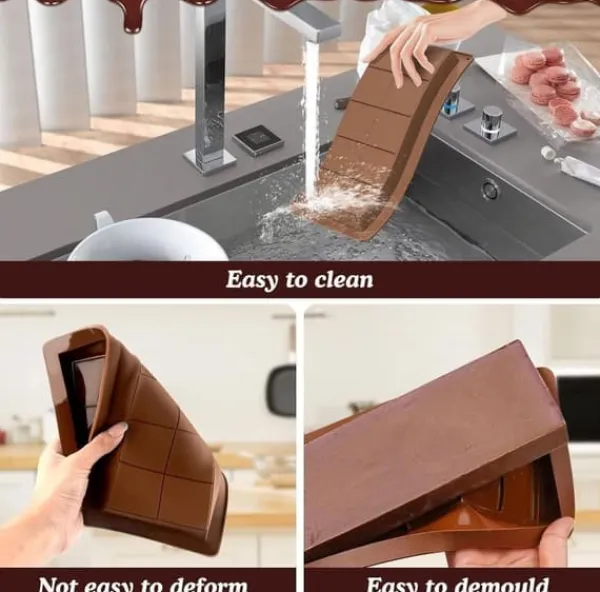 Chokoladeskimmel Dubai, Mørk Chokoladeform BPA-fri, Brun 1-Pak