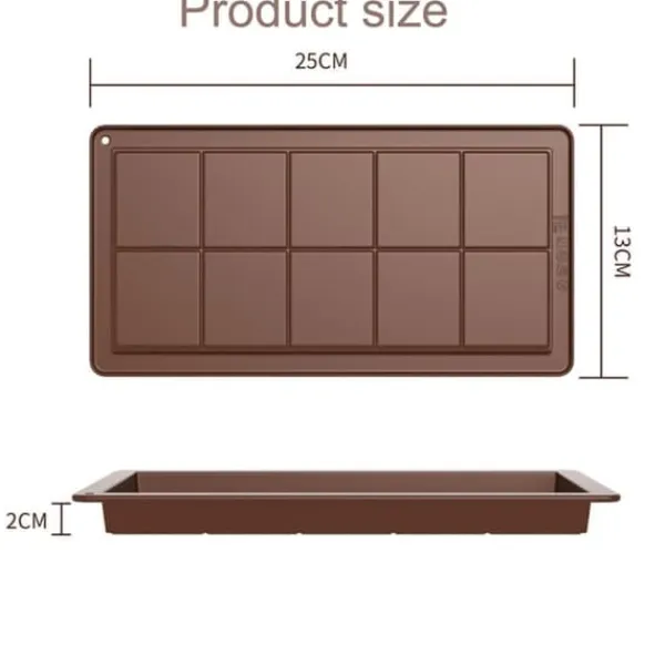 Chokoladeskimmel Dubai, Mørk Chokoladeform BPA-fri, Brun 1-Pak