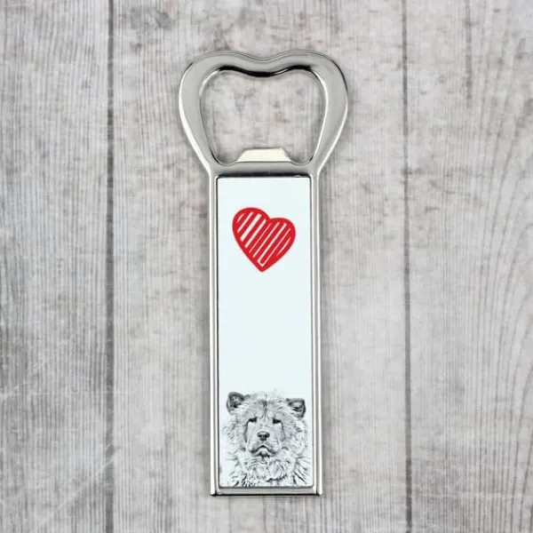 Cocktailshakers & Drinkudstyr>Chow Chow - flaskeåbner med en hund, personlig køleskabsåbner, unik gave til en mand fra Art-Dog