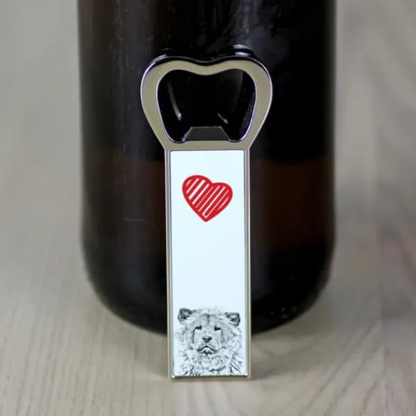 Cocktailshakers & Drinkudstyr>Chow Chow - flaskeåbner med en hund, personlig køleskabsåbner, unik gave til en mand fra Art-Dog