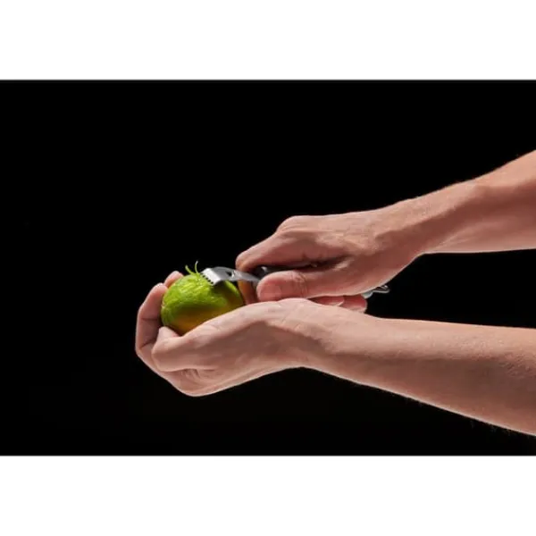 Madskrællere & Udkernere>Citruszester, Rustfrit Stål, 16,5 cm, Mørkegrå Bar / Lurch