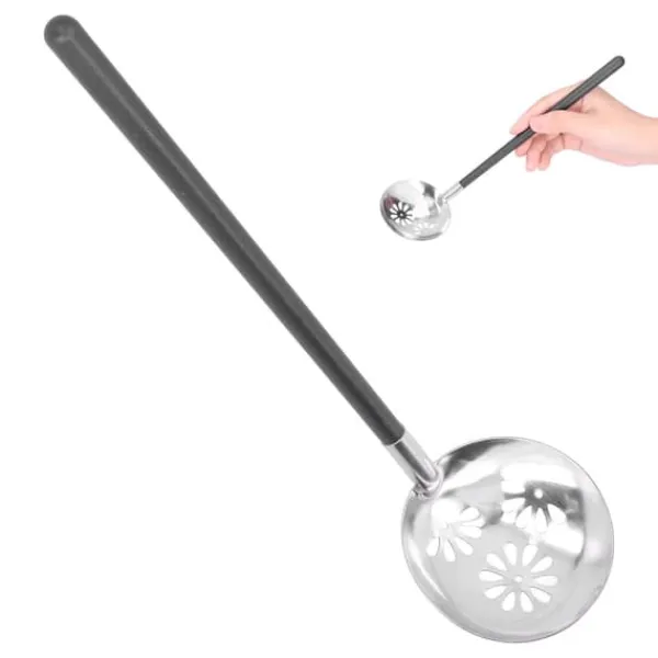 26CM Rustfrit Stål Rund Ske Hot Pot Øske Spisestel til hjemmekøkken Restaurant HotelColander Hot