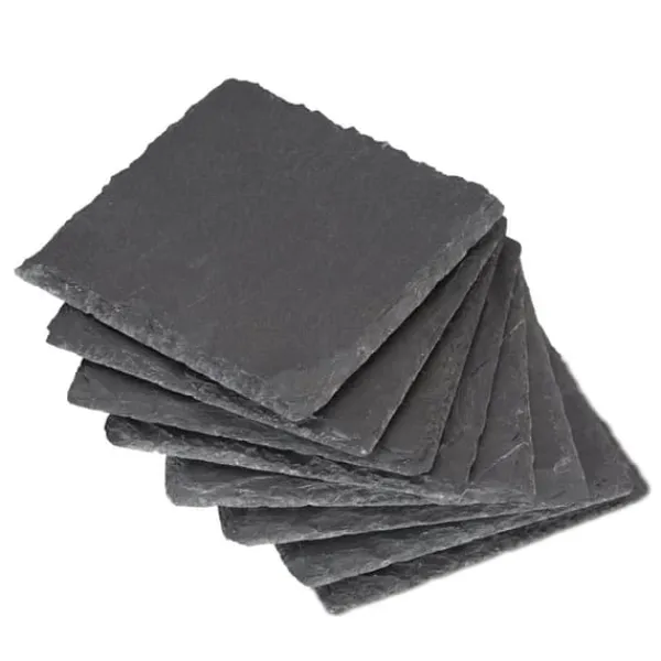 Bordskånere Til Glas>Coaster-sæt, 0,2x10x10 cm, Grå