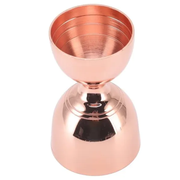 Cocktailshakers & Drinkudstyr>Cocktail Jigger i rustfrit stål - 30/60 ml måling, holdbar og præcis - Rosaguld