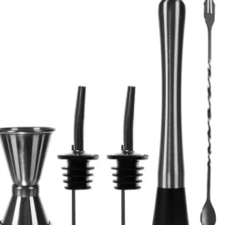 Cocktail sæt | 6-delt bartendersæt cocktailshaker i rustfrit stål Outlet
