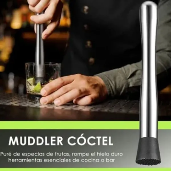 Barudstyrssæt>Cocktailblandingsske, muddler og Jigger-sæt i rustfrit stål til hjemmebartending