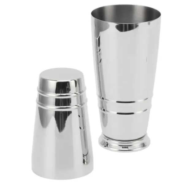 Cocktailshakers & Drinkudstyr>Cocktailmixer 304 rustfrit stål blank med bund opvaskemaskinesikker Boston shaker til hjemmebar sølv