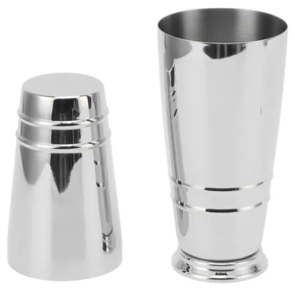 Cocktailshakers & Drinkudstyr>Cocktailmixer 304 rustfrit stål blank med bund opvaskemaskinesikker Boston shaker til hjemmebar sølv