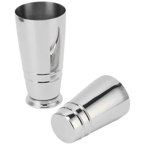 Cocktailshakers & Drinkudstyr>Cocktailmixer 304 rustfrit stål blank med bund opvaskemaskinesikker Boston shaker til hjemmebar sølv