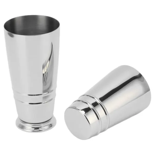 Cocktailshakers & Drinkudstyr>Cocktailmixer 304 rustfrit stål blank med bund opvaskemaskinesikker Boston shaker til hjemmebar sølv