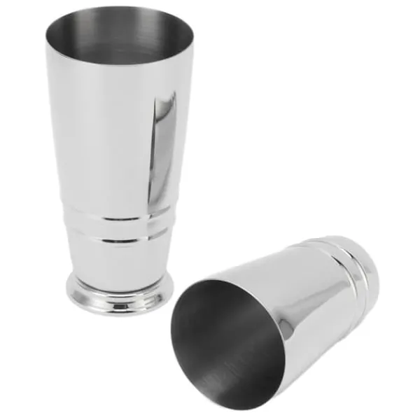 Cocktailshakers & Drinkudstyr>Cocktailmixer 304 rustfrit stål blank med bund opvaskemaskinesikker Boston shaker til hjemmebar sølv