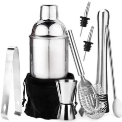 Cocktailset 9-dele Barset 550 ml Shaker rustfrit stål Hot