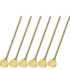 Bestik>Cocktailskeer med sugerør, 6 stk., 20 cm, rustfrit stål, guldfarvet Coffee Culture / Cilio