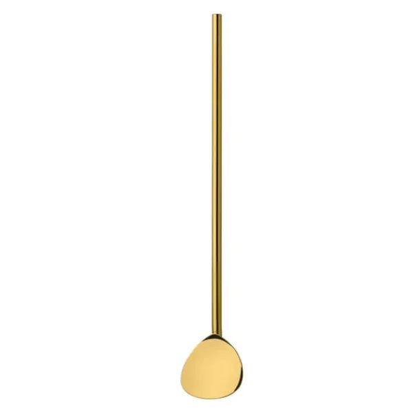 Bestik>Cocktailskeer med sugerør, 6 stk., 20 cm, rustfrit stål, guldfarvet Coffee Culture / Cilio