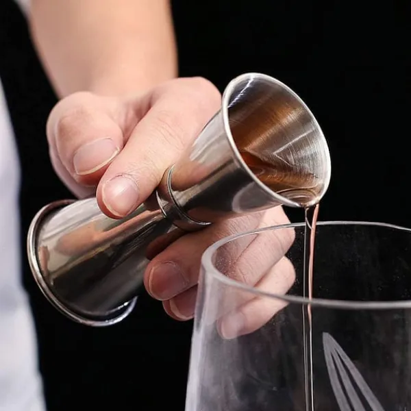Barudstyrssæt>Cocktailsæt Dobbelt shaker 750ml Rustfrit stål Sølv 10 dele