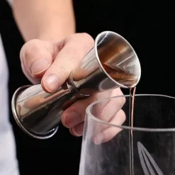 Barudstyrssæt>Cocktailsæt Dobbelt shaker Rustfrit stål Sølv 10 dele