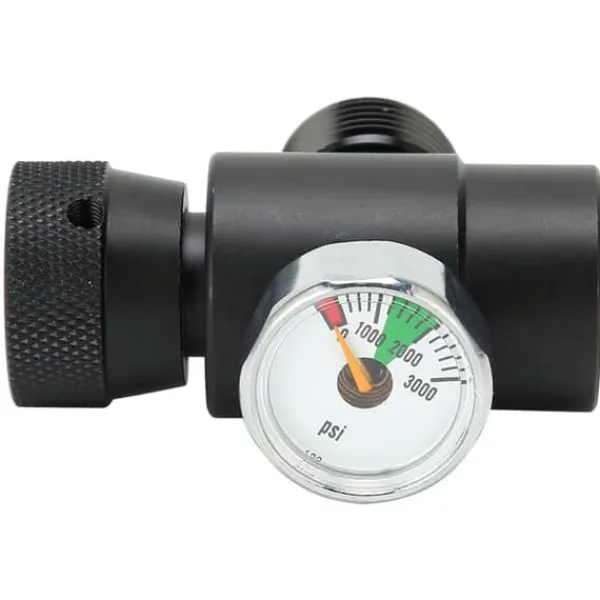 CO2-flaskepåfyldningsadapterstik CGA320 // TR21-4 ASA 3000psi trykmåler sort New