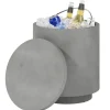 Cool Bar sidebord med aftagelig top, 10 L drikkekøler, bistrobord til fest/camping, lysegrå New