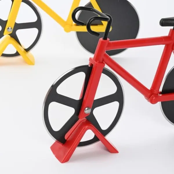 Pizzaskærere>Cykel Form Design Pizza Skærer Køkkenredskab PP + Rustfrit Stål Pizza Skæreværktøj