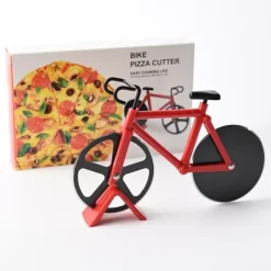 Cykel Form Design Pizza Skærer Køkkenredskab PP + Rustfrit Stål Pizza Skæreværktøj - Blå Online