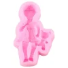 3D Silikone Fondant Kageform Kreativ Chokolade Sukkerform Dekorationsværktøj (Pige) Hot