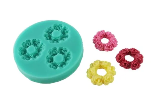 Udstyr Til Kagedekoration>3D silikoneform ROSER KRANS