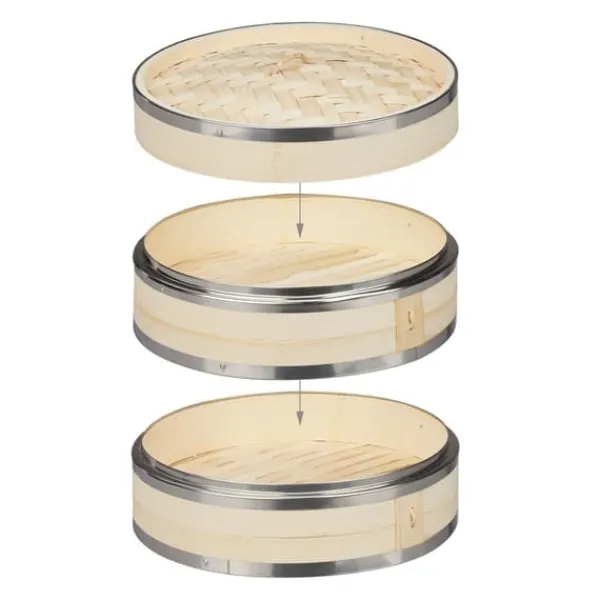 Dampkoger, Bambus 2-lags, 15.5x25.5 cm, Natur New