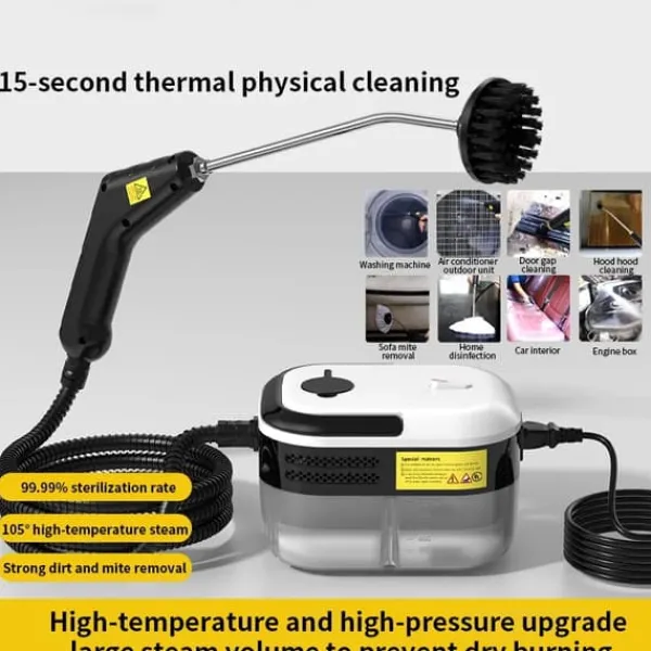 Damprenser - Håndholdt - 1500 W - Højtryk - Opvarmning ca. 2 min - 220 V EU-stik - Til hjem, bil, køkken, aircondition