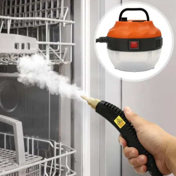 Damprensere>Damprenser 1600 W, 6 justerbare trin, anti-dryp kontraventil, 5,5 bar, flere børster, 220 V EU-stik, til hjem og erhverv