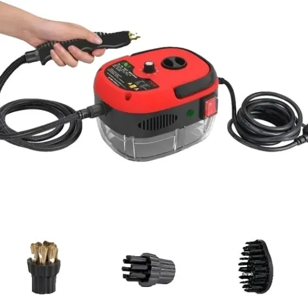Damprensere>Damprenser, 2500W Effekt, Højtemperatur Rengøring,EU, 220 V, Basis Rød