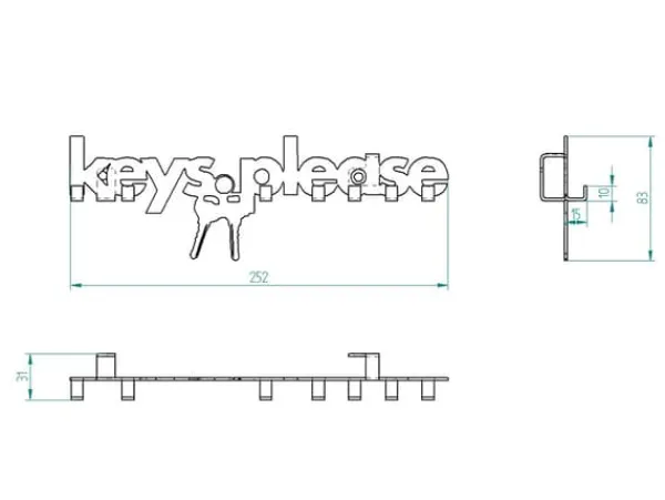 Opbevaringskroge & Hylder>Decorizzly® Keysplease nøgleophæng