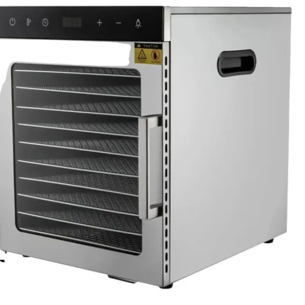 Dehydratorer>Dehydrator, 10 Bakker, Justerbar Temperatur,Sølv