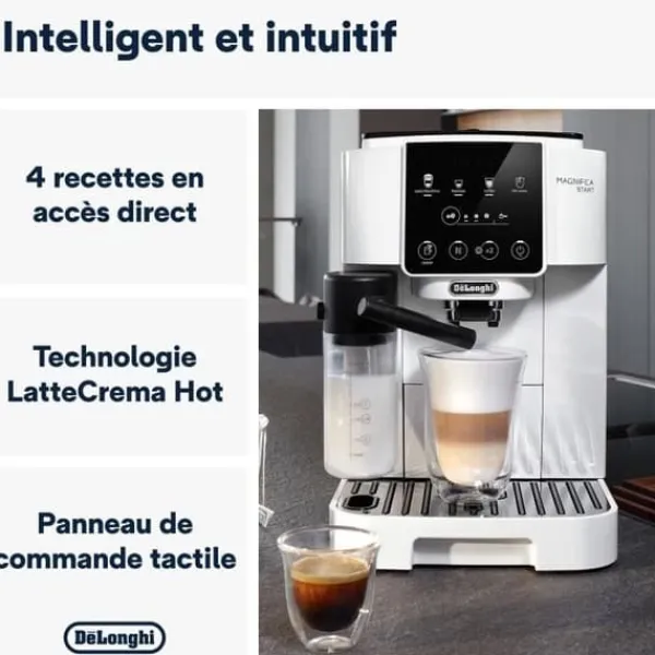 Kaffemaskiner Til God Kaffe>DELONGHI ECAM220.61.W kvarn espressomaskin - rostfritt stål