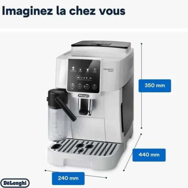 Kaffemaskiner Til God Kaffe>DELONGHI ECAM220.61.W kvarn espressomaskin - rostfritt stål
