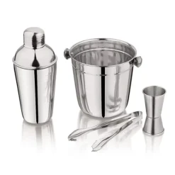 Barudstyrssæt>4-delt cocktail bartender sæt. KINGHOFF KH-1706 Shaker