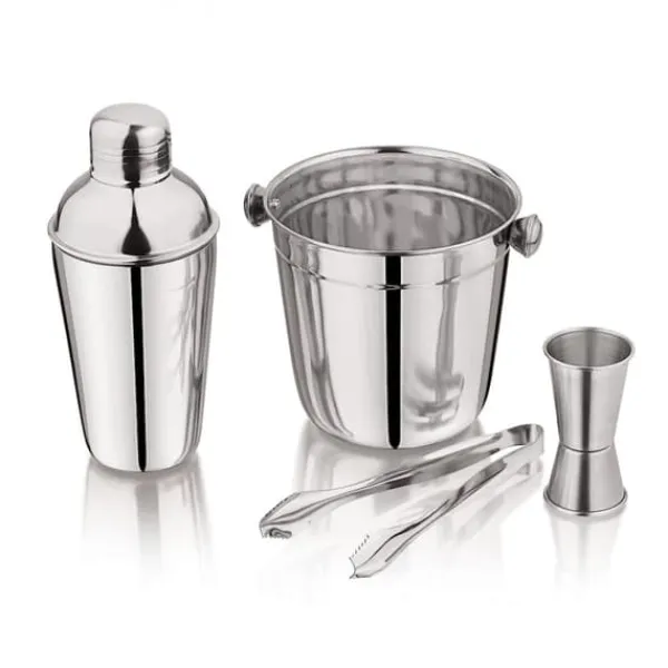 Barudstyrssæt>4-delt cocktail bartender sæt. KINGHOFF KH-1706 Shaker