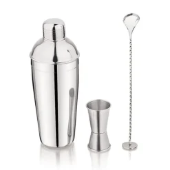 Barudstyrssæt>3-delt cocktail bartender sæt. KINGHOFF KH-1705 Shaker