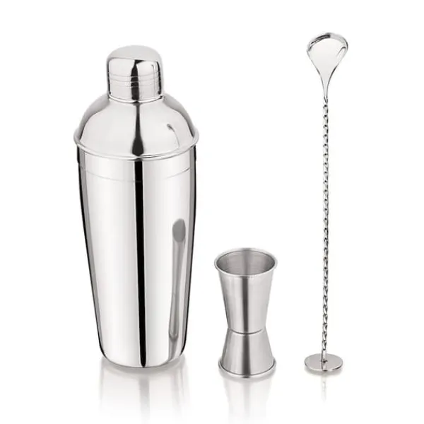 Barudstyrssæt>3-delt cocktail bartender sæt. KINGHOFF KH-1705 Shaker