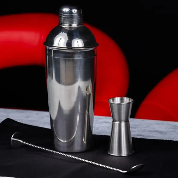 Barudstyrssæt>3-delt cocktail bartender sæt. KINGHOFF KH-1705 Shaker