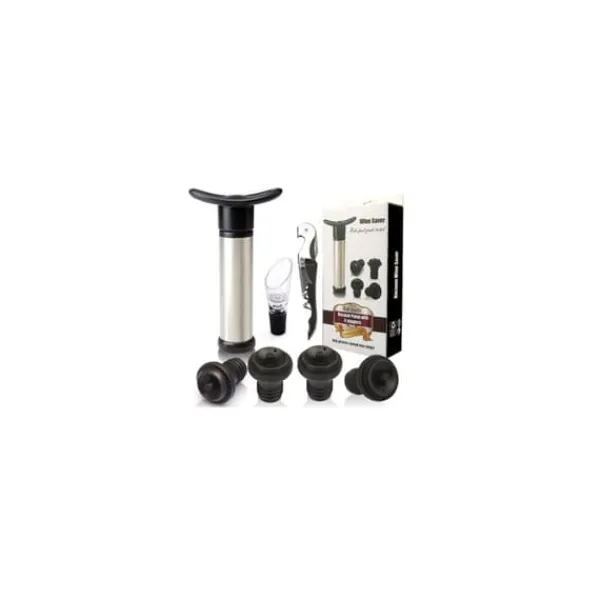 Flaskepropper>Deluxe Vin stopper - Vacum set 7 dele