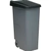 Skraldespande & Papirkurve>Denox Container Med Hjul 23450.090 110l Søvfarvet
