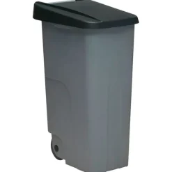 Skraldespande & Papirkurve>Denox Container Med Hjul 23450.090 110l Søvfarvet