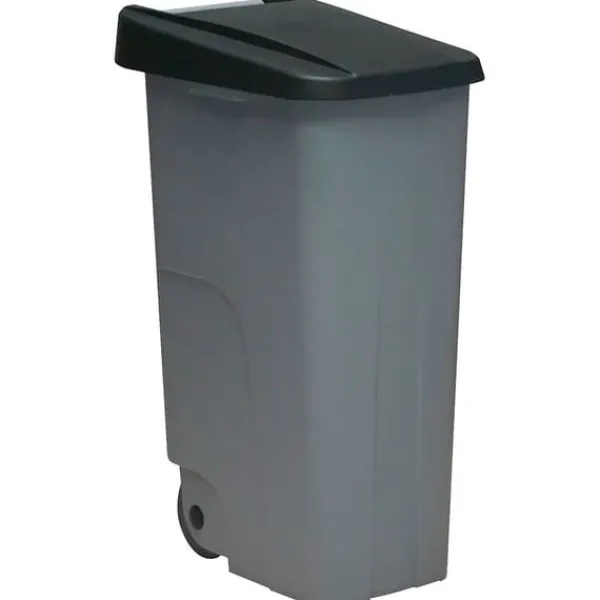 Skraldespande & Papirkurve>Denox Container Med Hjul 23450.090 110l Søvfarvet