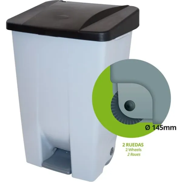 Denox Selektiv Skraldespand 23410.090 80l Hvid,Sort Hot