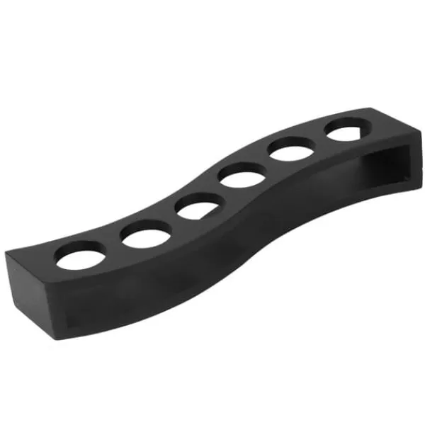 Vinflaskeholdere>Desktop Bambus 6 Flasker Vinkop Rack Glasholder Display Hylde Organizer