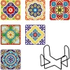 Diamantbroderi - Bordskånere - Firkantede 6 stk. - Mandalaer 4 Hot
