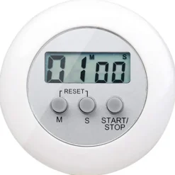Digital køkkentimer med LCD-skærm og magnet hvid Online