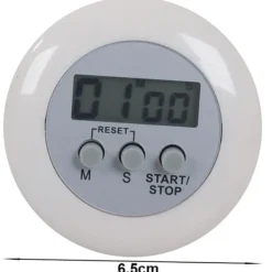 Digital køkkentimer med LCD-skærm og magnet hvid Online