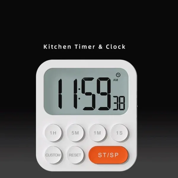 Æggeure>Digital køkkentimer med vækkeur